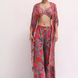 KALKI Fashion Embroidered Sequin Work Top With Palazzo & Shrug-picture-15