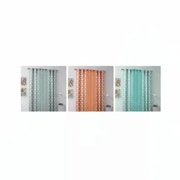 Dekor World Multicoloured Set of 3 Window Curtain image 2
