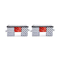 Home Fresh Set Of 2 White Printed Multi-Utility Organisers image 2