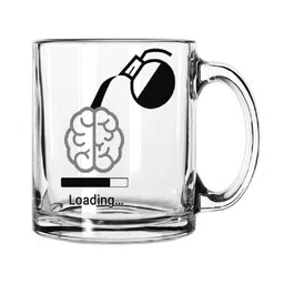 1219 Avenue Transparent Text or Slogans Printed Glass Glossy Cup 330 ml-21