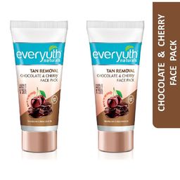 everyuth Naturals Set Of 2 Pure & Light Tan Removal Choco Cherry Face Pack - 100g Each-8