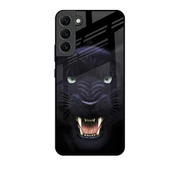 QRIOH Angry Black Leopard Printed Samsung Galaxy S22 Plus Back Case-46