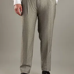 Tommy Hilfiger Men Regular Fit Mid-Rise Pleated Formal Trousers-image-76