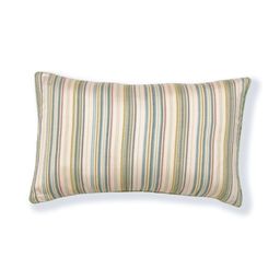 ONSETHOMES Beige & Blue Striped Rectangle Cushion Covers-16