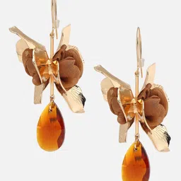 Beatnik Gold-Plated Artificial Stone Contemporary Drop Earrings-22