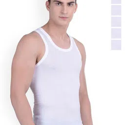 CAVENDERS Pack Of 6 Pure Cotton Undershirt Vests White Pure CottonDno-v67st-image-89