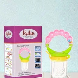 Kritiu Pink & Green Silicone Fruit & Food Nibbler Feeder-22