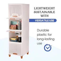 Aura Transparent Regular 8 Units Modular Cabinet Storage 6 + 2 Foldable Drawer Organiser image 5