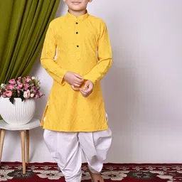 BAESD Boys Embroidered Regular Sequinned Kurta with Patiala-45