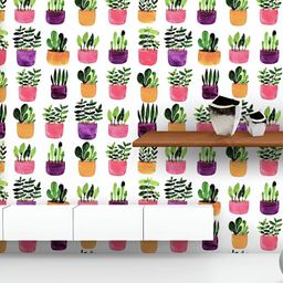ArtzFolio Printed UV-Resistant Anti-Bacterial Colorful Plants Pots Peel & Stick Wallpaper-image-64