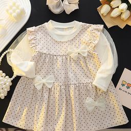 YK Girls Pack of 2 Polka Dot Drop - Waist Dress-picture-32