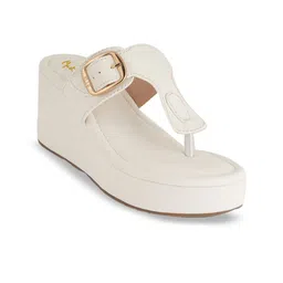 Mast & Harbour Women Wedge Sandals with Buckles-43