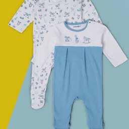 Babies R Us Boys Pack of 2 Printed Sleepsuit-19
