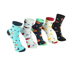 Printed Cotton Kids Socks Pack Of 5-image-47
