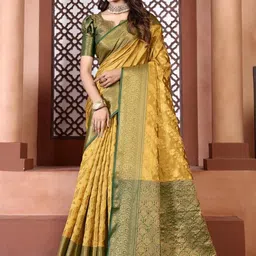 AKSH FASHION Multi Silk Blend Sarees-picture-5