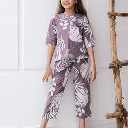 SANSKRUTIHOMES Girls Printed Pure Cotton Top & Trouser Clothing Set-image-39