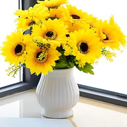 Homesake Yellow Hanging Sunflower Artificial Flower-46