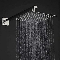 8x8 Inch S.S Ultra Slim Shower with 18" Inch Square Shower Arm (Set of 1) Fixed Mount-image-77