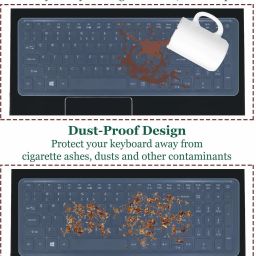 Advik Arts 4in1 Set Transparent Laptop Skin Sticker, USB LED, Screen & KeyGuard for 15.6 " Combo Set image 3