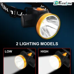 firstlike 50 Watt Head Light Torch with Charger Rechargeable Torch image 4