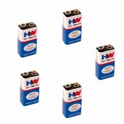(Pack of 5) 9 VOLTS HW BATTERY, HI-WATT 100% 9V Long Life Battery-picture-29