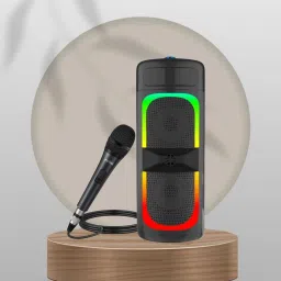 GUGGU Bluetooth (PORTABLE PARTY SPEAKER) With Karaoke Mic & RGB Lights, Bass SoundG293 40 W Bluetooth Party Speaker-image-50