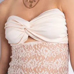 Stylecast X Hersheinbox Twisted Lace-Up Bandeau Crop Top image 5