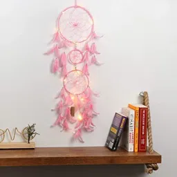 Dream Catchers Wall Hanging Home Decoration Items With Lightening For Positivity Feather Dream Catcher-image-36