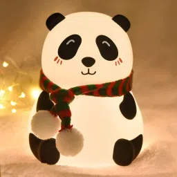Rechargeable Silicone Panda Night Light for Kids | 7-Color LED Changing Lamp Night Lamp-image-53