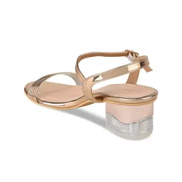 Rocia Striped Open Toe Block Heels image 5