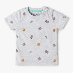 inf frendz Boys Typographic Print Dungaree & T-Shirt Set image 2