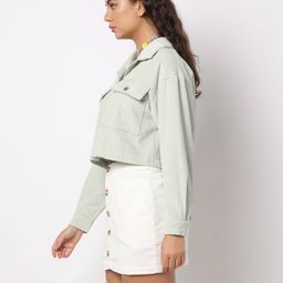fyre rose Short Corduroy Jacket with Flap Pockets image 2