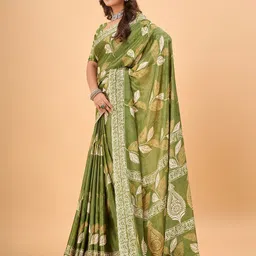 NIRMAL CREATION Ethnic Motifs Print Saree image 4
