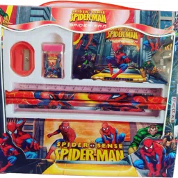 Vworld spiderman Stationary combo-Pencil Box Pencil Eraser Diary Pen for Kids Spider man Art Plastic Pencil Box-image-61