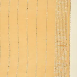 Dupatta Bazaar Gold-Toned Striped Dupatta with Sequinned image 3