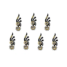Comet Busters Set of 7 Traditional Bindis - Metallic image 2