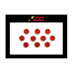 Comet Busters Red 10 Beautiful Traditional Designer Bindis image 2