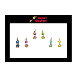 Comet Busters Pack Of 6 Multicoloured Traditional Designer Bindis image 3