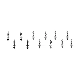 Comet Busters Set of 12 Designer Bindis - Black image 2