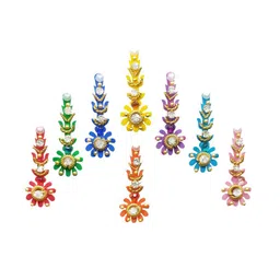 Comet Busters Multicolored Pack Of 8 Traditional Designer Bindis image 3
