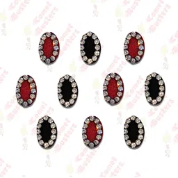 Comet Busters Set of 10 Stone Studded Bindis - Multicolored image 2