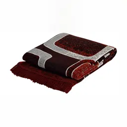 ZESTURE Maroon Geometric Printed Carpet image 2