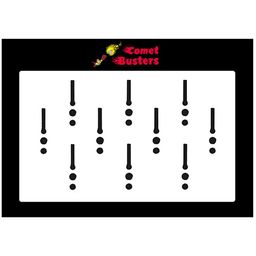 Comet Busters Set of 10 Designer Bindis - Black image 2