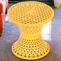 Kuber Industries 2-pcs Orange Colored & Yellow Seating Damroo Stool for Balcony image 5