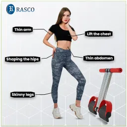 rasco DOUBLE STEEL SPRING TUMMY TRIMMER RED COLOR Ab Exerciser image 4