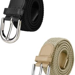 Women Casual Black, Beige Fabric Belt-image-58