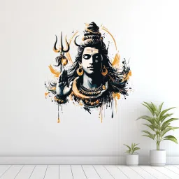 24 inch Lord Shiva Wall Sticker for Living Room, Hall Removable Sticker-image-39