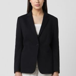 van heusen Women Solid Single Breasted Formal Blazer-picture-40