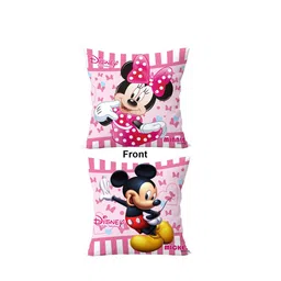 Kuber Industries Set Of 2 Pink & White Disney Both Side Printed Reversible Square Cushions image 2
