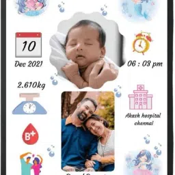Customize Wood fram Wall Baby born with parents Photo Frame 18.5 inch Rectangle shape-image-86